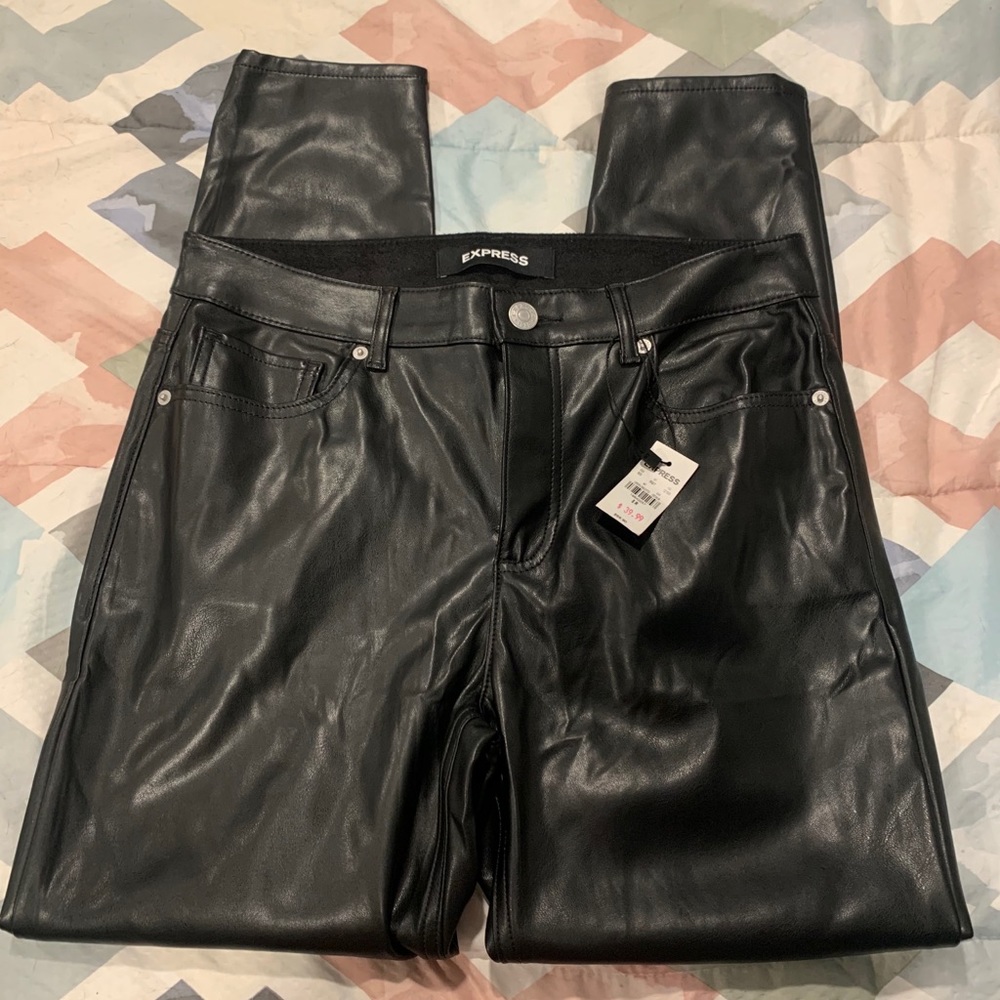 Express vegan leather high wasted pants